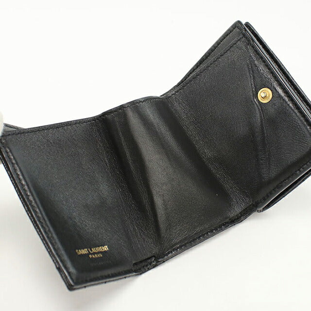 中古 サンローラン 三つ折り財布 三折財布 レディース ブランド SAINT LAURENT YSLモノグラム オリガミ タイニーウォレット 668274 USDSL112055011