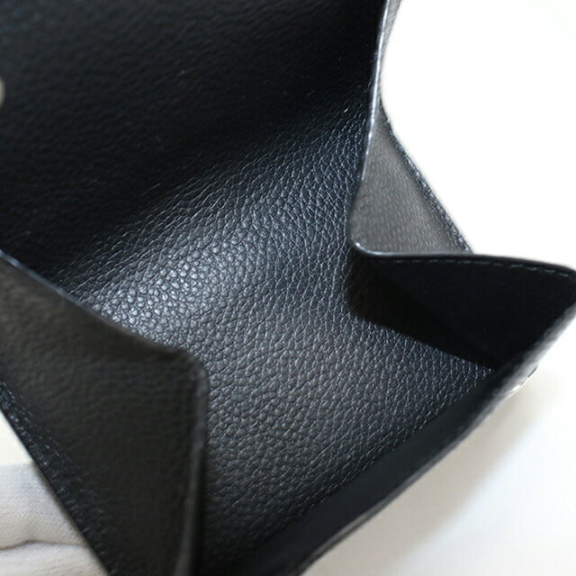 中古 サンローラン 三つ折り財布 三折財布 レディース ブランド SAINT LAURENT YSLロゴ オリガミタイニーウォレット 669959 ブラック USDSL112057011