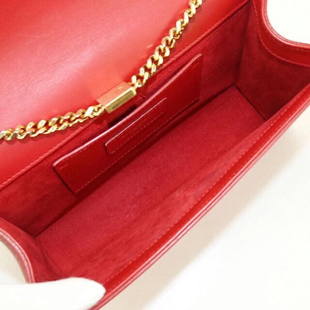 中古 サンローラン ショルダーバッグ レディース ブランド SAINT LAURENT ケイト タッセル ミディアム 354119 レッド USDSL112346011