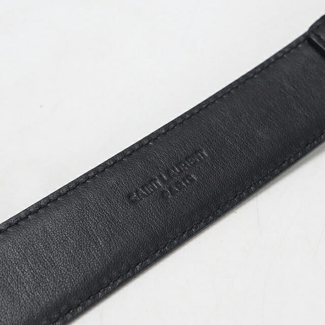中古 サンローラン ベルト レディース ブランド SAINT LAURENT スクエアバックル レザー 558080 ブラック USDSL112935011