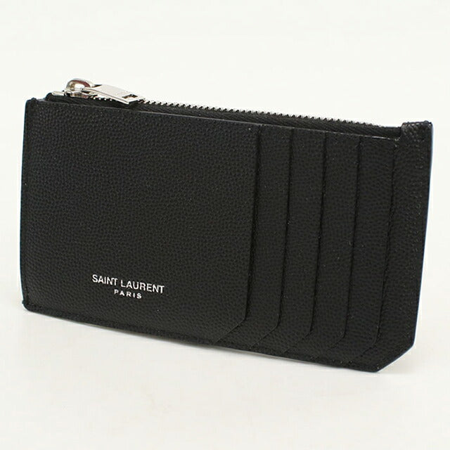 中古 サンローラン コインケース ユニセックス ブランド SAINT LAURENT フラグメント ジップポーチ レザー 609362 ブラック USDSL113583011