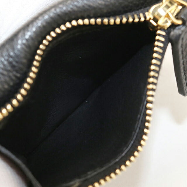 中古 サンローラン 三つ折り財布 三折財布 レディース ブランド SAINT LAURENT コンパクトウォレット レザー 607925 ブラック USDSL113889011