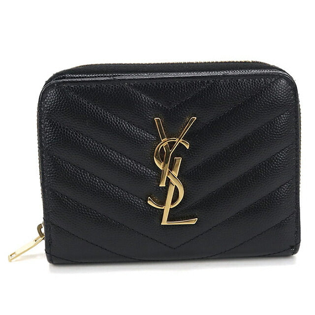 中古 サンローラン 二つ折り財布 二折財布 レディース ブランド SAINT LAURENT カサンドラ バイフォールド ウォレット レザー 403723 USDSL114134011