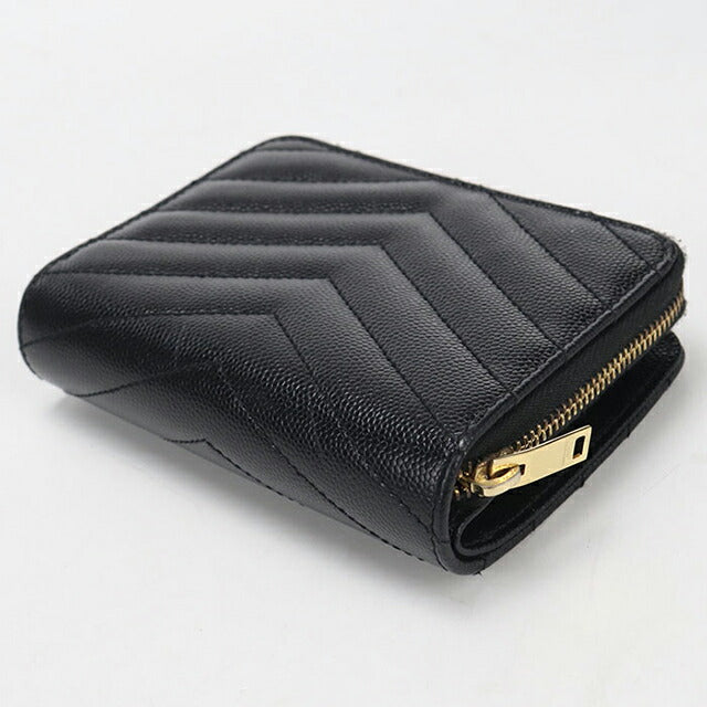 中古 サンローラン 二つ折り財布 二折財布 レディース ブランド SAINT LAURENT カサンドラ バイフォールド ウォレット レザー 403723 USDSL114134011