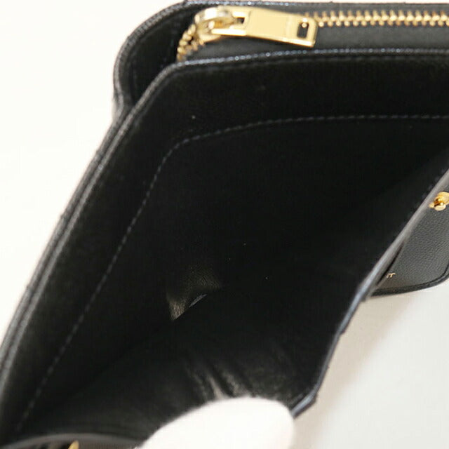 中古 サンローラン 二つ折り財布 二折財布 レディース ブランド SAINT LAURENT カサンドラ バイフォールド ウォレット レザー 403723 USDSL114134011