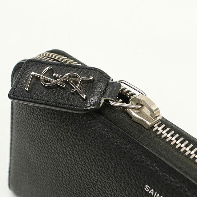 中古 サンローラン 長財布ラウンドファスナー メンズ ブランド SAINT LAURENT クラシック ジップアラウンドウォレット 414680 ブラック USDSL114797011