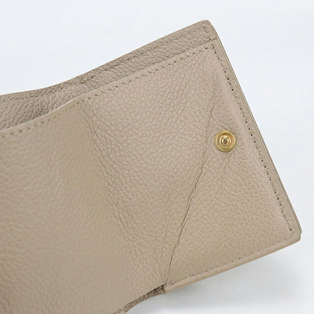 中古 サンローラン 三つ折り財布 三折財布 レディース ブランド SAINT LAURENT YSLライン 620287 ベージュ USDSL115114011