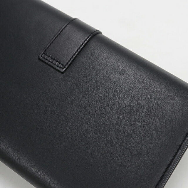 中古 サンローラン 長財布二折 レディース ブランド SAINT LAURENT Yライン ラージフラップウォレット レザー 314995 ブラック USDSL115432011