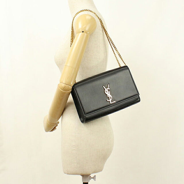 中古 サンローラン ショルダーバッグ レディース ブランド SAINT LAURENT ケイトミディアム レザー 364021 ブラック USDSL116080011