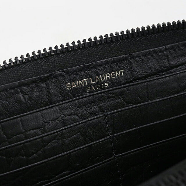 中古 サンローラン 長財布ラウンドファスナー レディース ブランド SAINT LAURENT フルジップウォレット 617415 ブラック USDSL116248011