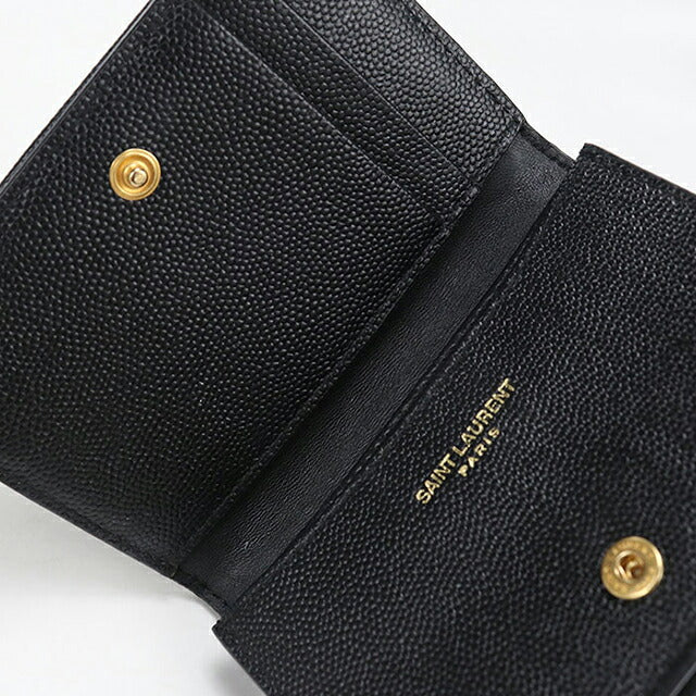 中古 サンローラン 名刺入れ レディース ブランド SAINT LAURENT モノグラム ビジネスカードケース 596323 ブラック USDSL117139011