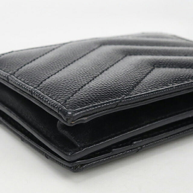 中古 サンローラン 名刺入れ レディース ブランド SAINT LAURENT モノグラム ビジネスカードケース 596323 ブラック USDSL117139011