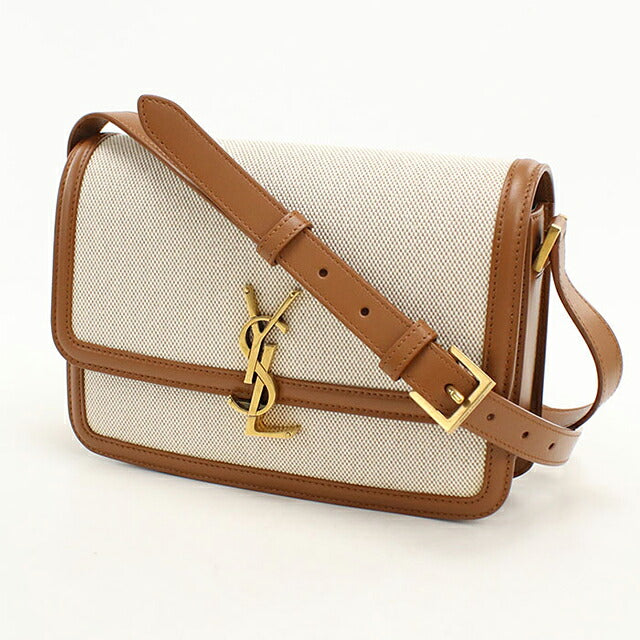中古 サンローラン ショルダーバッグ レディース ブランド SAINT LAURENT ソルフェリーノ ミディアム レザー 634305 ベージュ USDSL117708011