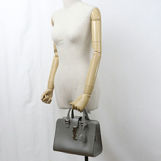 中古 サンローラン ハンドバッグ レディース ブランド SAINT LAURENT ベイビー モノグラム カバス 2WAY 568853 グレー USDSL119585011