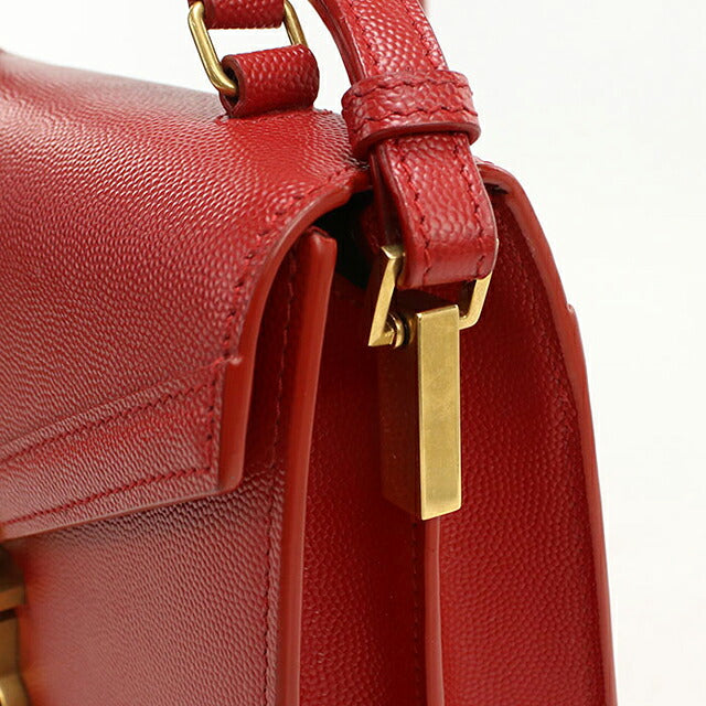 二手 Saint Laurent 手提包女装品牌 SAINT LAURENT Cassandra 迷你顶部提手 2WAY 602716 红色 USDSL120488011