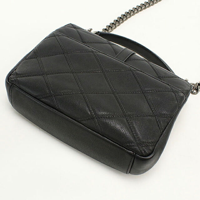 中古 サンローラン ショルダーバッグ レディース ブランド SAINT LAURENT YSL モノグラム 2WAY カレッジ ミディアム 428056 ブラック USDSL121482011