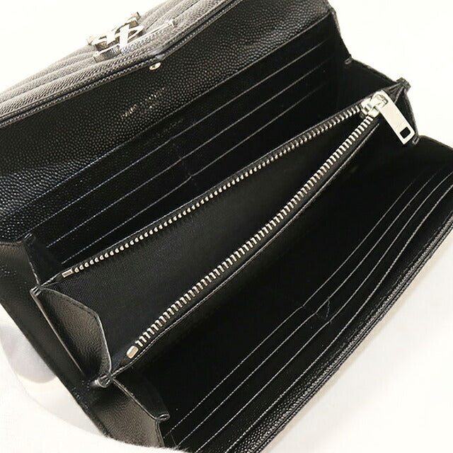 二手圣罗兰长钱包双折女士品牌SAINT LAURENT Cassandra大翻盖钱包372264黑色USDSL121570011