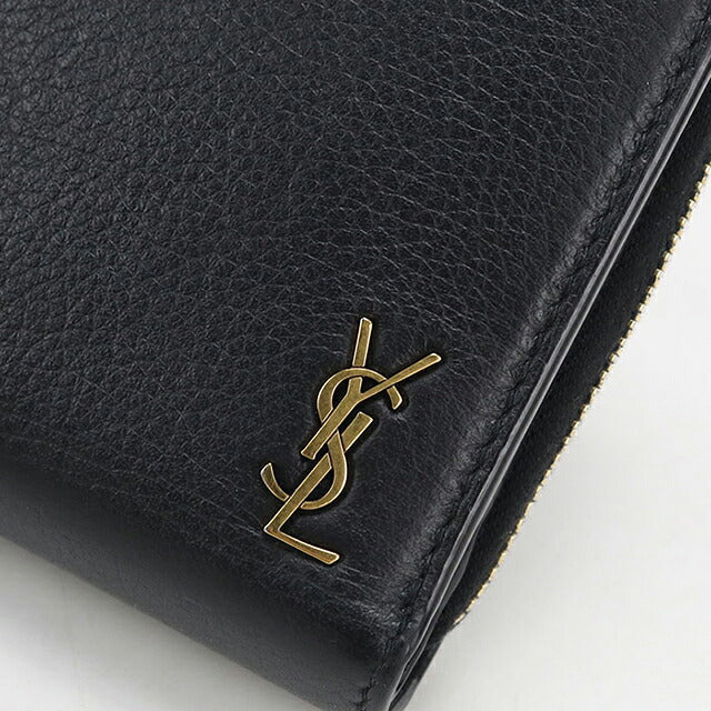 二手 Saint Laurent 双折钱包 双折钱包 紧凑型女式品牌 SAINT LAURENT Tiny Monogram Compact Zip 635263 USDSL121578011