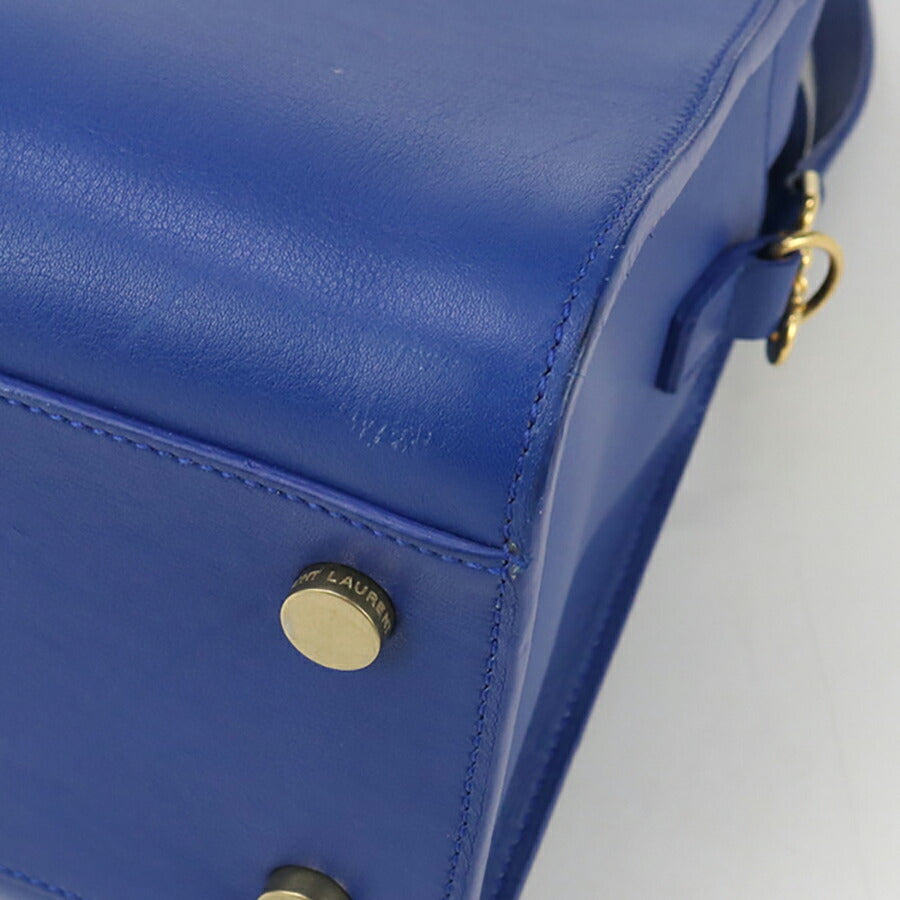 中古 サンローラン ハンドバッグ レディース ブランド SAINT LAURENT モノグラム カバス 2WAYハンドバッグ レザー 357395 ブルー バッグ USDSL93535011