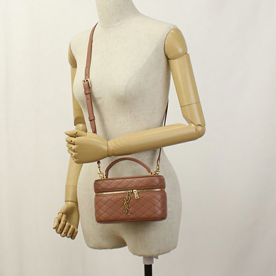 中古 サンローラン 斜め掛け ショルダーバッグ レディース ブランド SAINT LAURENT ギャビー バニティバッグ レザー 766731 ピンク バッグ USDSL95276011