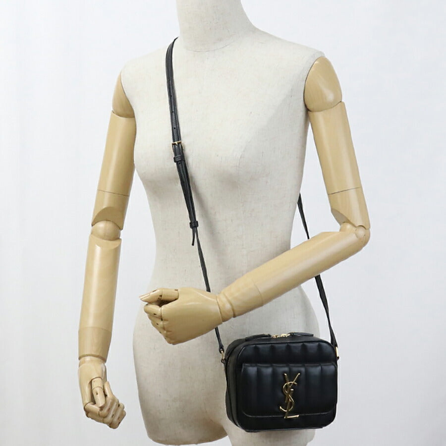 中古 サンローラン 斜め掛け ショルダーバッグ レディース ブランド SAINT LAURENT ショルダーバッグ レザー 554075 ブラック バッグ USDSL95800011