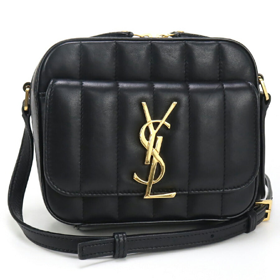 中古 サンローラン 斜め掛け ショルダーバッグ レディース ブランド SAINT LAURENT ショルダーバッグ レザー 554075 ブラック バッグ USDSL95800011