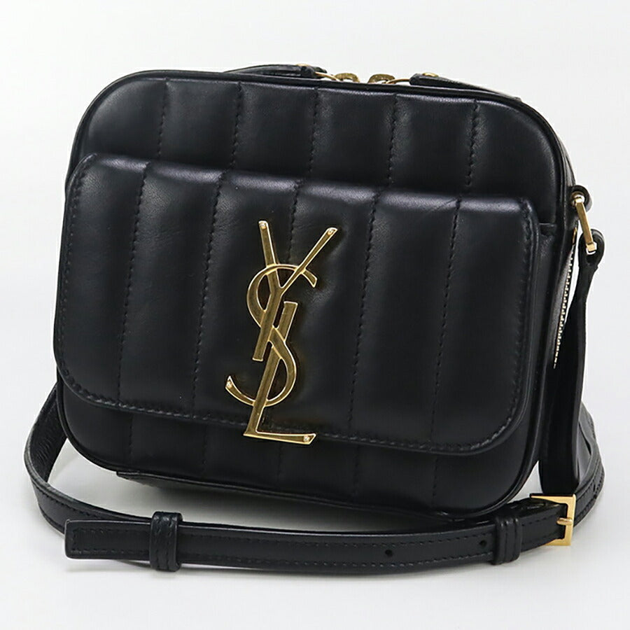 中古 サンローラン 斜め掛け ショルダーバッグ レディース ブランド SAINT LAURENT ショルダーバッグ レザー 554075 ブラック バッグ USDSL95800011