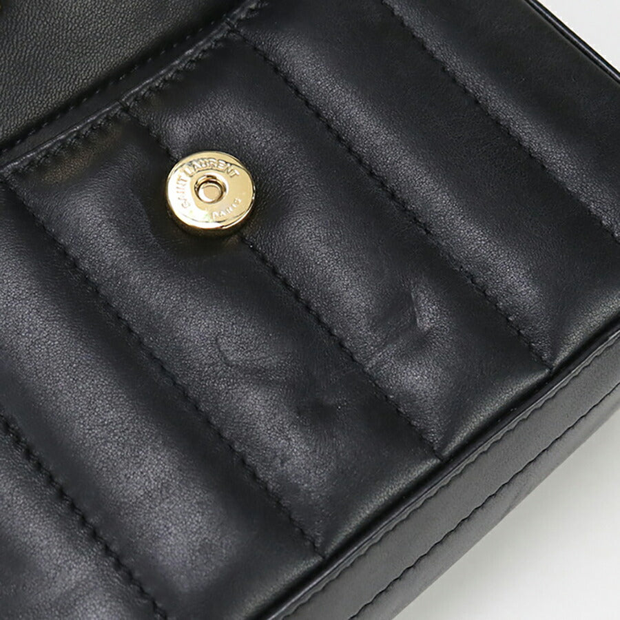 中古 サンローラン 斜め掛け ショルダーバッグ レディース ブランド SAINT LAURENT ショルダーバッグ レザー 554075 ブラック バッグ USDSL95800011