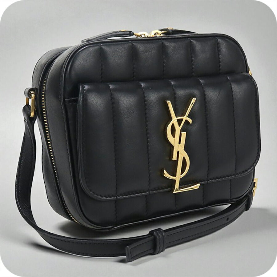 中古 サンローラン 斜め掛け ショルダーバッグ レディース ブランド SAINT LAURENT ショルダーバッグ レザー 554075 ブラック バッグ USDSL95800011