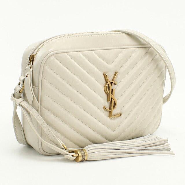 中古 サンローラン 斜め掛け ショルダーバッグ レディース ブランド SAINT LAURENT ルー 574494 ホワイト バッグ USDSL96465011