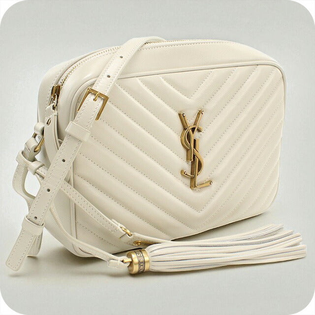 中古 サンローラン 斜め掛け ショルダーバッグ レディース ブランド SAINT LAURENT ルー 574494 ホワイト バッグ USDSL96465011