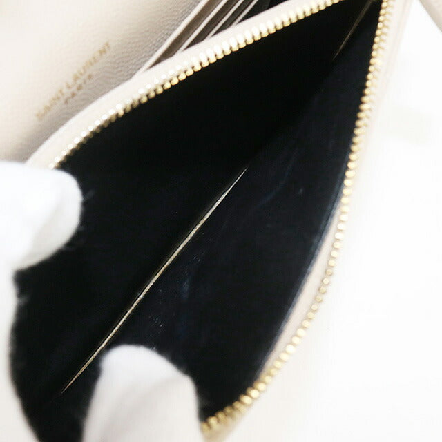 中古 サンローラン チェーンウォレット レディース ブランド SAINT LAURENT カサンドラ エンベロープ チェーンウォレット レザー 742920 USDSL96713011