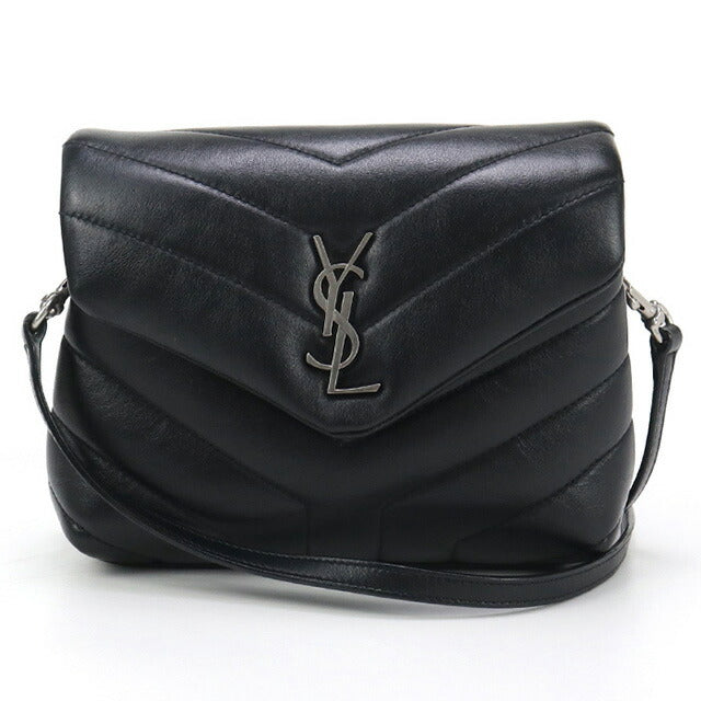 使用的Saint Laurent Crossbody肩带,用于女性品牌Saint Laurent Lulu皮革630951黑色包USDSL96855011