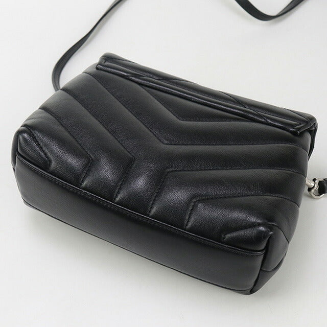 使用的Saint Laurent Crossbody肩带,用于女性品牌Saint Laurent Lulu皮革630951黑色包USDSL96855011