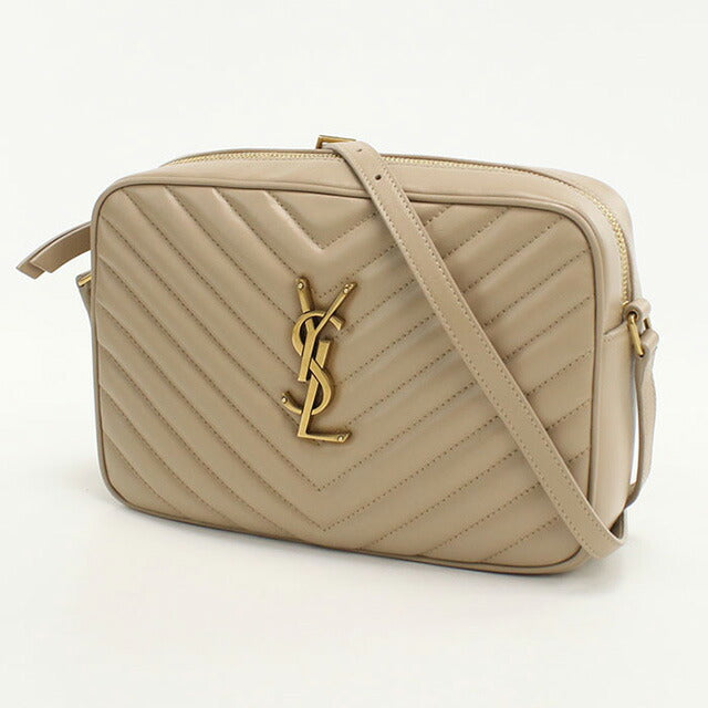 中古 サンローラン 斜め掛け ショルダーバッグ レディース ブランド SAINT LAURENT ルー カメラバッグ 761554 ベージュ バッグ USDSL97459011