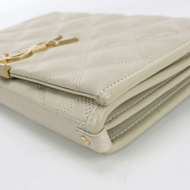 中古 サンローラン チェーンウォレット レディース ブランド SAINT LAURENT カサンドラ レザー 585031 財布 USDSL98061011