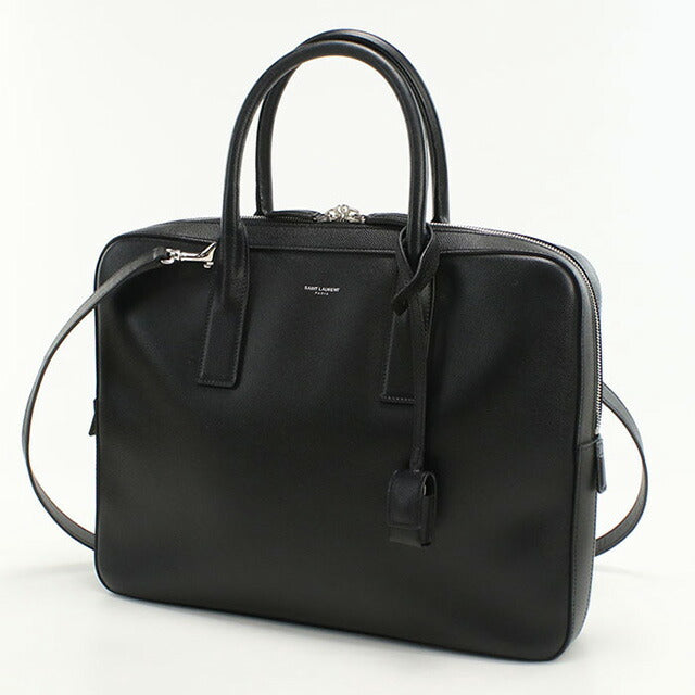 中古 サンローラン ブリーフケース メンズ ブランド SAINT LAURENT ミュージアム レザー 377865 ブラック バッグ USDSL98128011