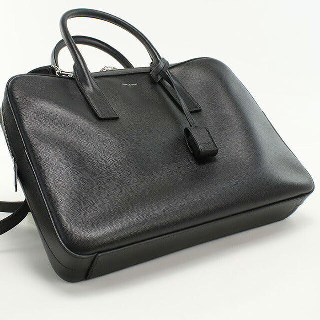 中古 サンローラン ブリーフケース メンズ ブランド SAINT LAURENT ミュージアム レザー 377865 ブラック バッグ USDSL98128011