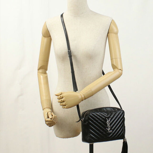 中古 サンローラン 斜め掛け ショルダーバッグ レディース ブランド SAINT LAURENT カメラバッグ 468537 ブラック バッグ USDSL99171011