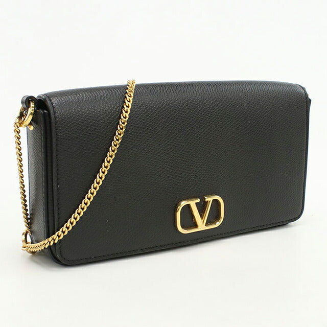 中古 ヴァレンティノ 斜め掛け ショルダーバッグ レディース ブランド VALENTINO チェーン レザー 2W2P0Y63SNP ブラック バッグ USDVA106109011