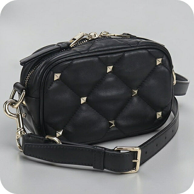 中古 ヴァレンティノ 斜め掛け ショルダーバッグ レディース ブランド VALENTINO ロックスタッズ ブラック バッグ USDVA107372011