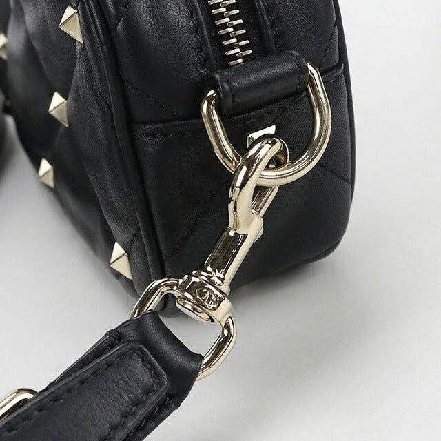 中古 ヴァレンティノ 斜め掛け ショルダーバッグ レディース ブランド VALENTINO ロックスタッズ ブラック バッグ USDVA107372011