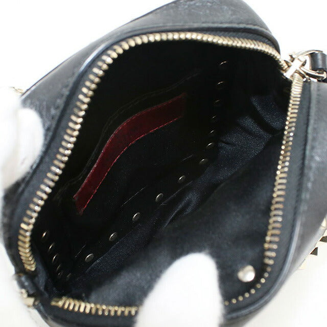 二手Valentino Crossbody shough Bag for妇女品牌Valentino Rock Studs链链肩袋皮革USDVA94875011