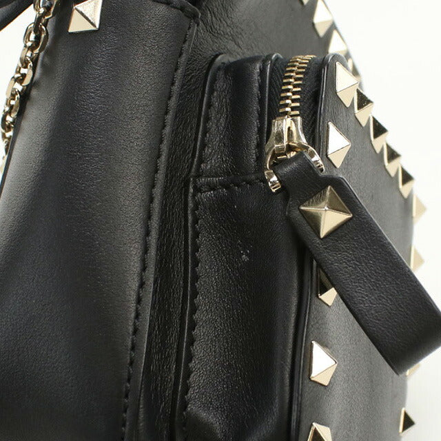 二手Valentino Crossbody shough Bag for妇女品牌Valentino Rock Studs链链肩袋皮革USDVA94875011