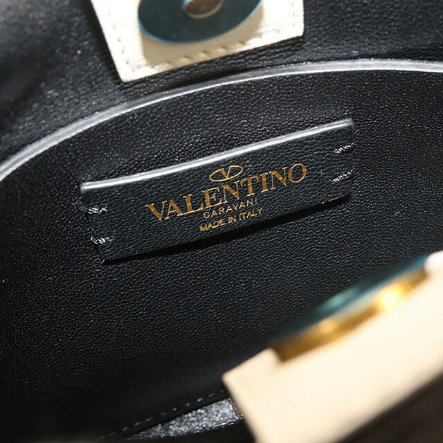 中古 ヴァレンティノ ハンドバッグ レディース ブランド VALENTINO ローマンスタッズ 2WAYハンドルバッグ ホワイト バッグ USDVA97060011