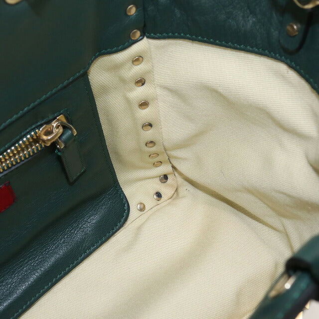 中古 ヴァレンティノ トートバッグ レディース ブランド VALENTINO 2WAY レザー グリーン バッグ USDVA99884011