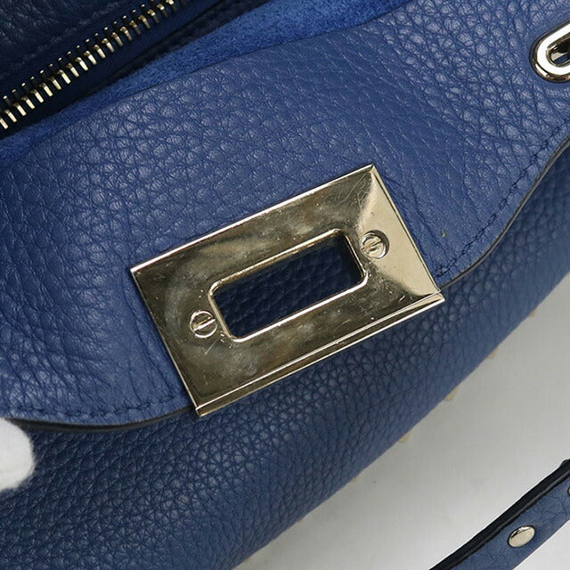 中古 ヴァレンティノ トートバッグ レディース ブランド VALENTINO 2WAY レザー ブルー バッグ USDVA99923011