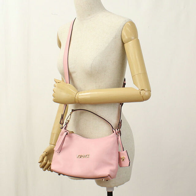 中古 ジャンニ・ヴェルサーチ 斜め掛け ショルダーバッグ レディース ブランド Gianni Versace 2WAY レザー 1018302 ピンク バッグ USDVE98085011