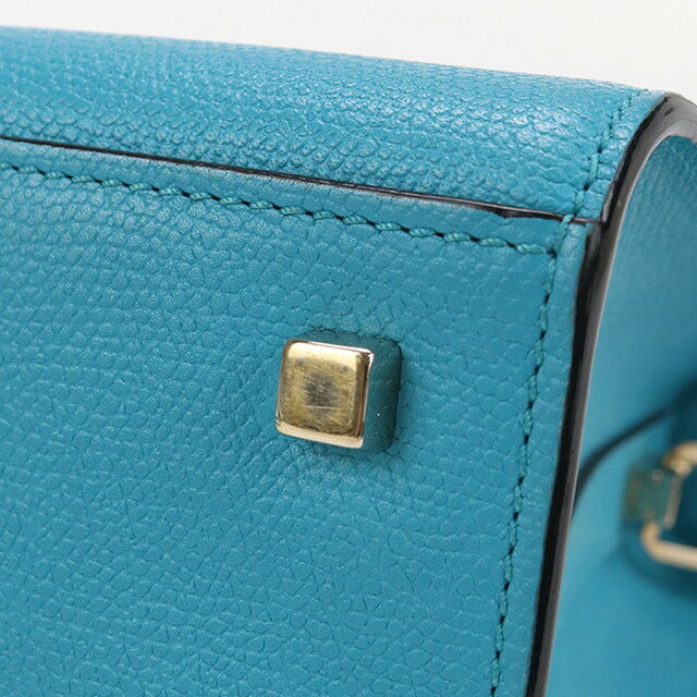 中古 ヴァレクストラ ハンドバッグ レディース ブランド VALEXTRA ミニ イジィデ 2WAY ブルー バッグ USDVX100563011