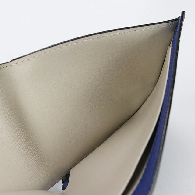 中古 ヴァレクストラ 二つ折り財布 ユニセックス ブランド VALEXTRA 二つ折り 6カード ブルー 財布 USDVX102829011